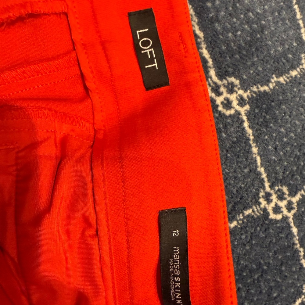 LOFT orange skinny pants